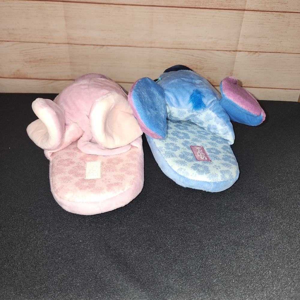 Stitch and Angel Plush Slippers - Picture 2 of 4
